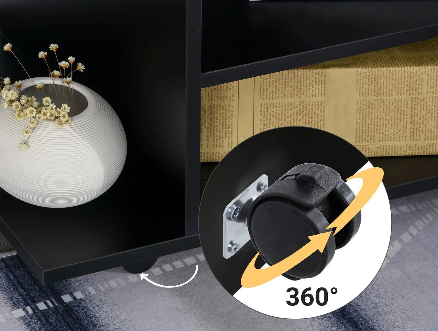 Журнальный столик Homcom 02-0610 80x40 cm (Black) - 9