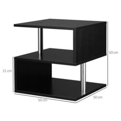 Masa pentru reviste Homcom 833-137BK 50 cm (Black) Thumb