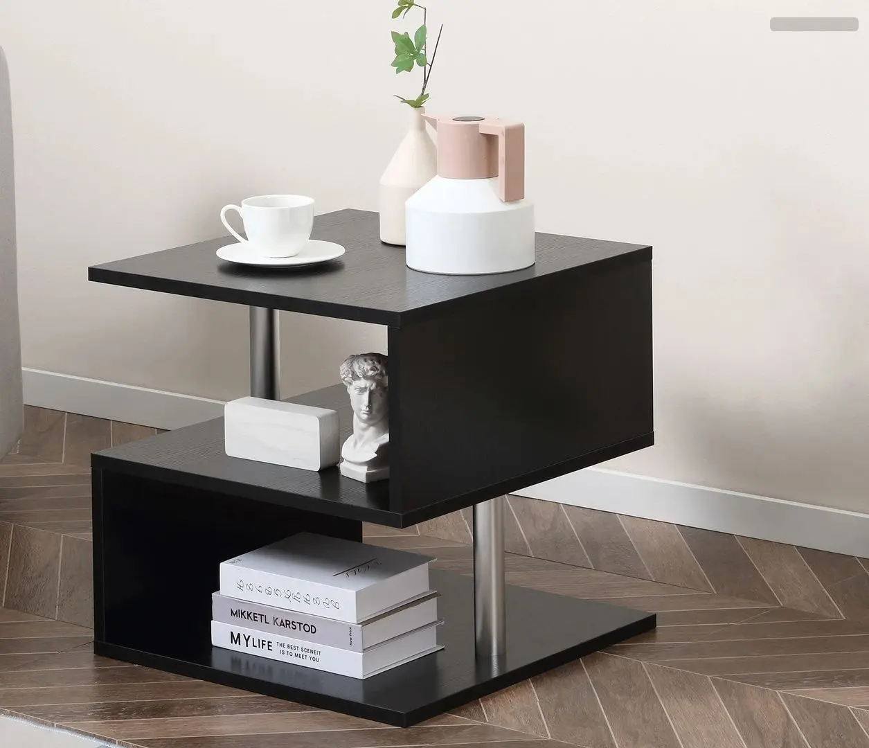 Masa pentru reviste Homcom 833-137BK 50 cm (Black)