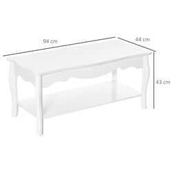 Журнальный столик Homcom 833-238 94x44x43 cm (White) Thumb
