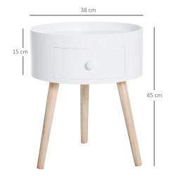 Журнальный столик Homcom 833-363 (White/Natural) Thumb