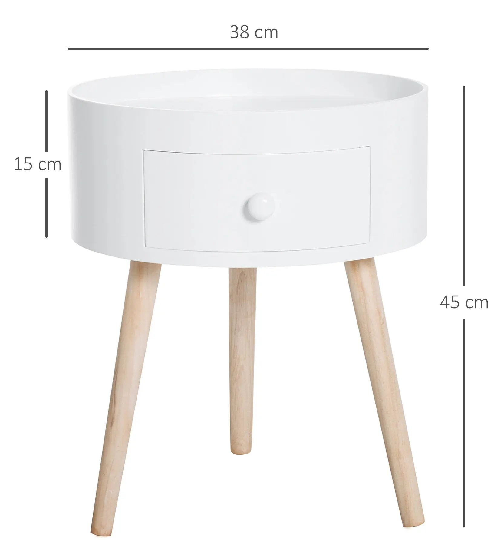 Журнальный столик Homcom 833-363 (White/Natural) - 7