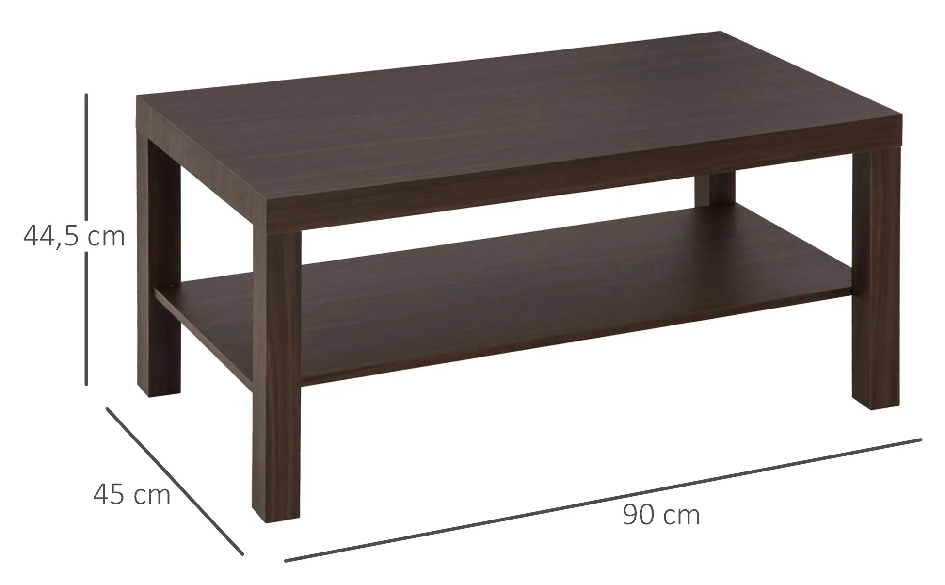 Журнальный столик Homcom 833-461 (Walnut) - 6