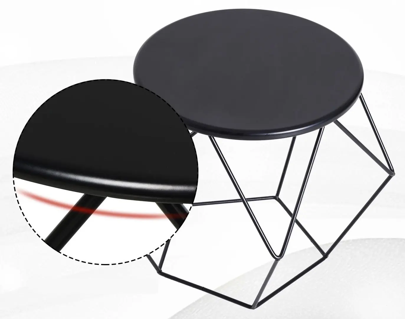 Masa pentru reviste Homcom 833-564 54x44 cm (Black)