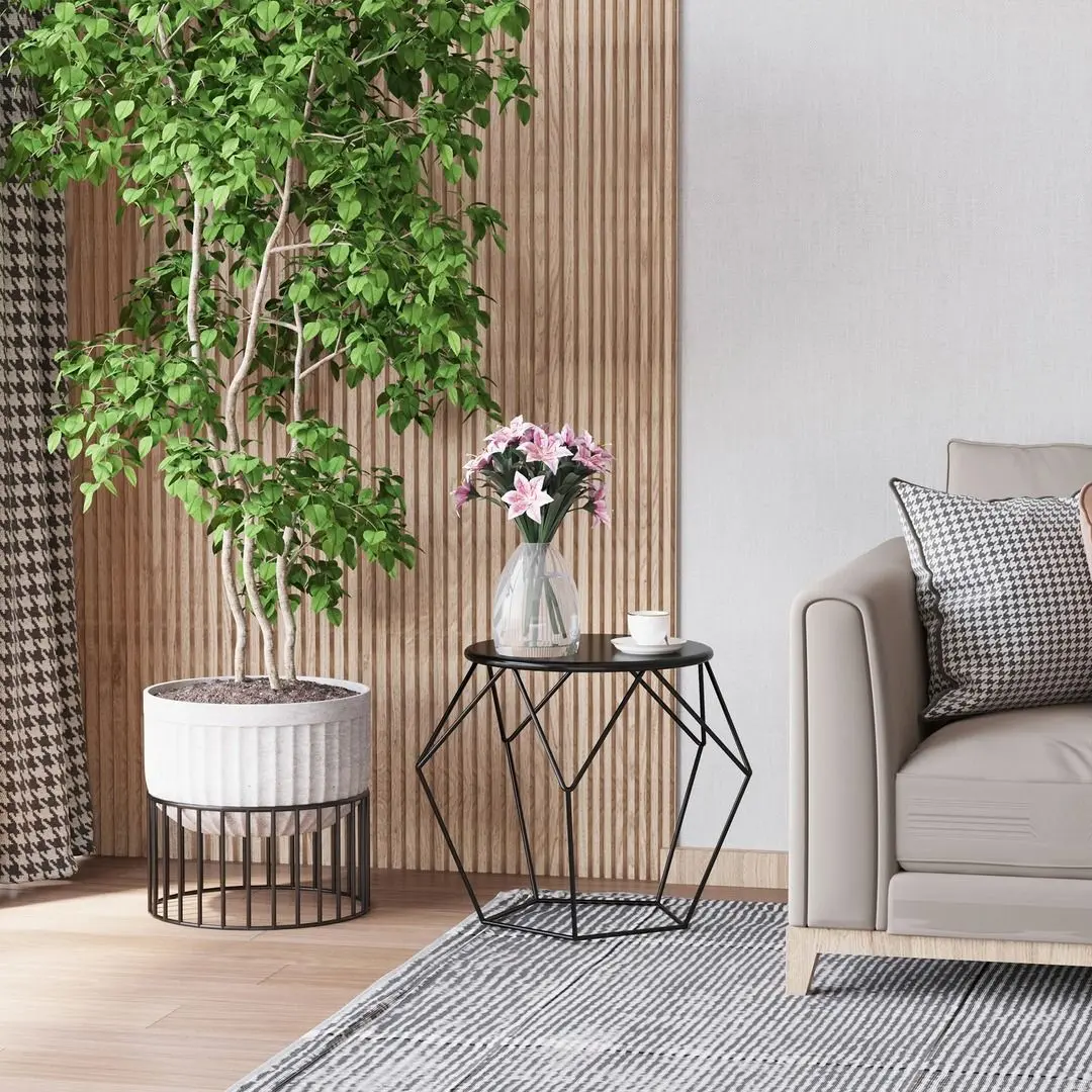 Masa pentru reviste Homcom 833-564 54x44 cm (Black)