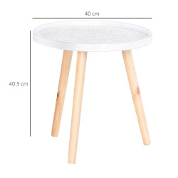 Журнальный столик Homcom 833-730 (White/Natural) Thumb