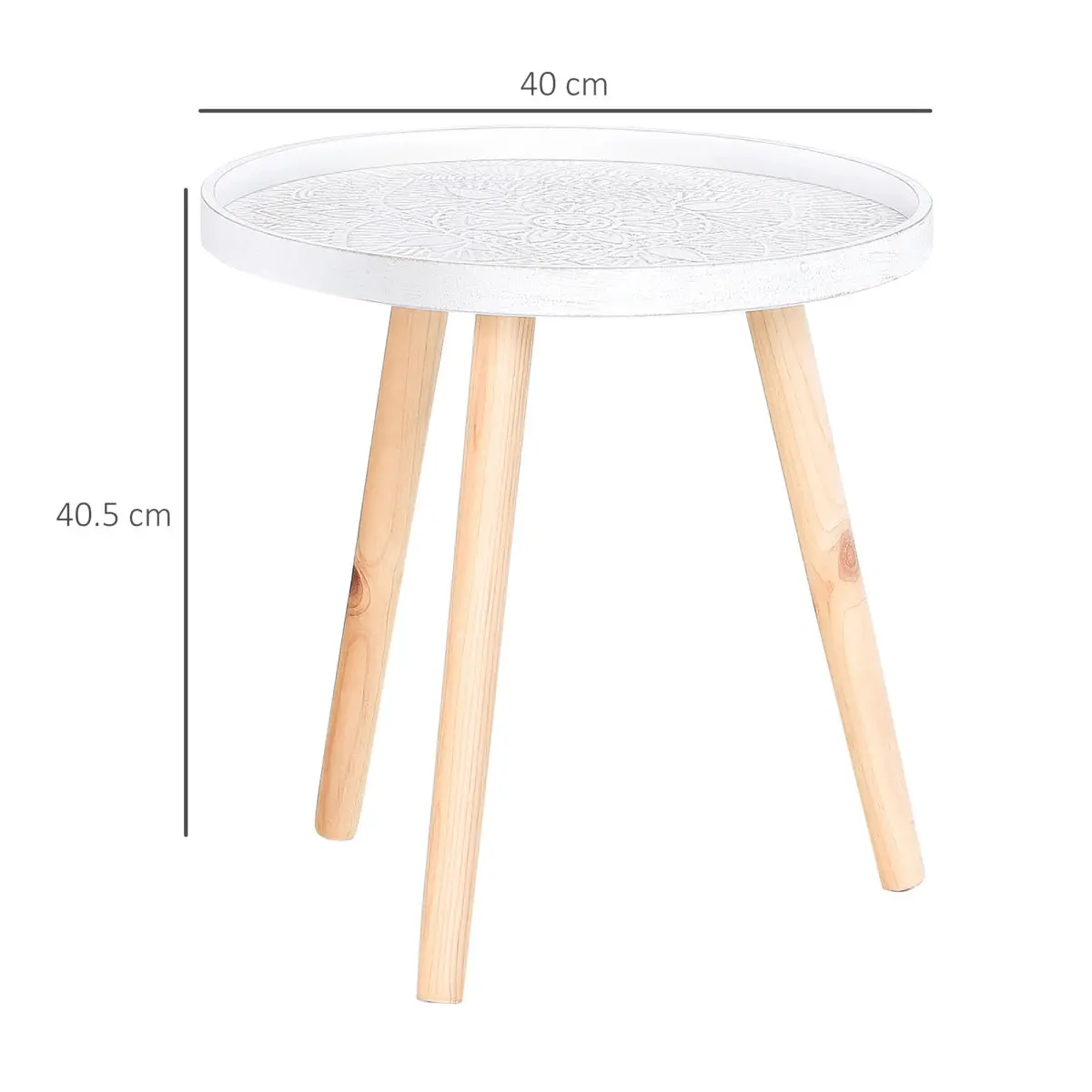 Журнальный столик Homcom 833-730 (White/Natural) - 6