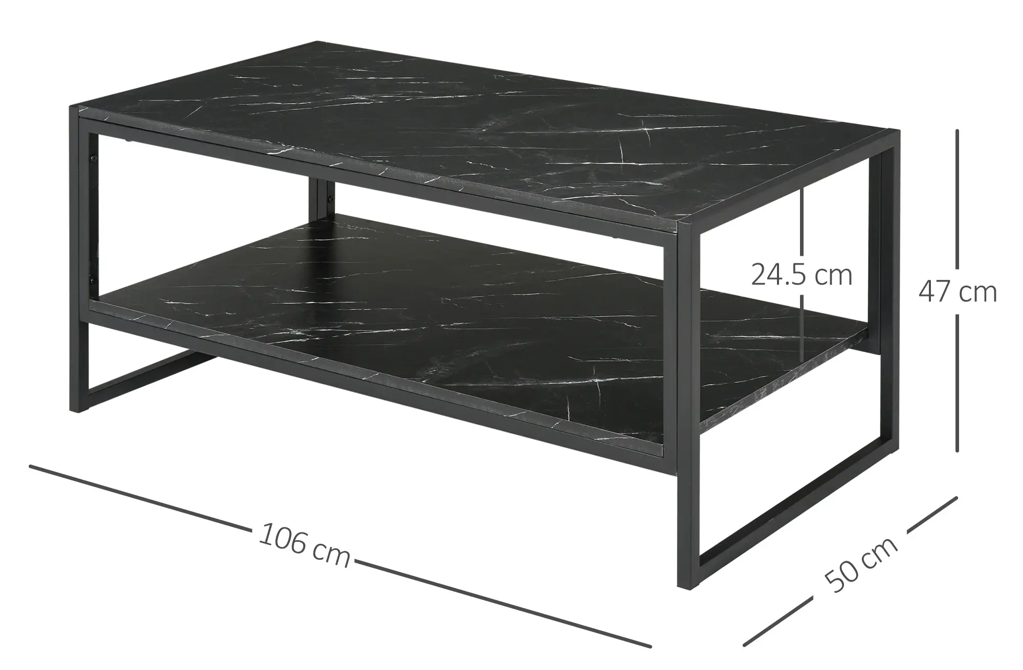 Журнальный столик Homcom 833-821BK (Black) - 4
