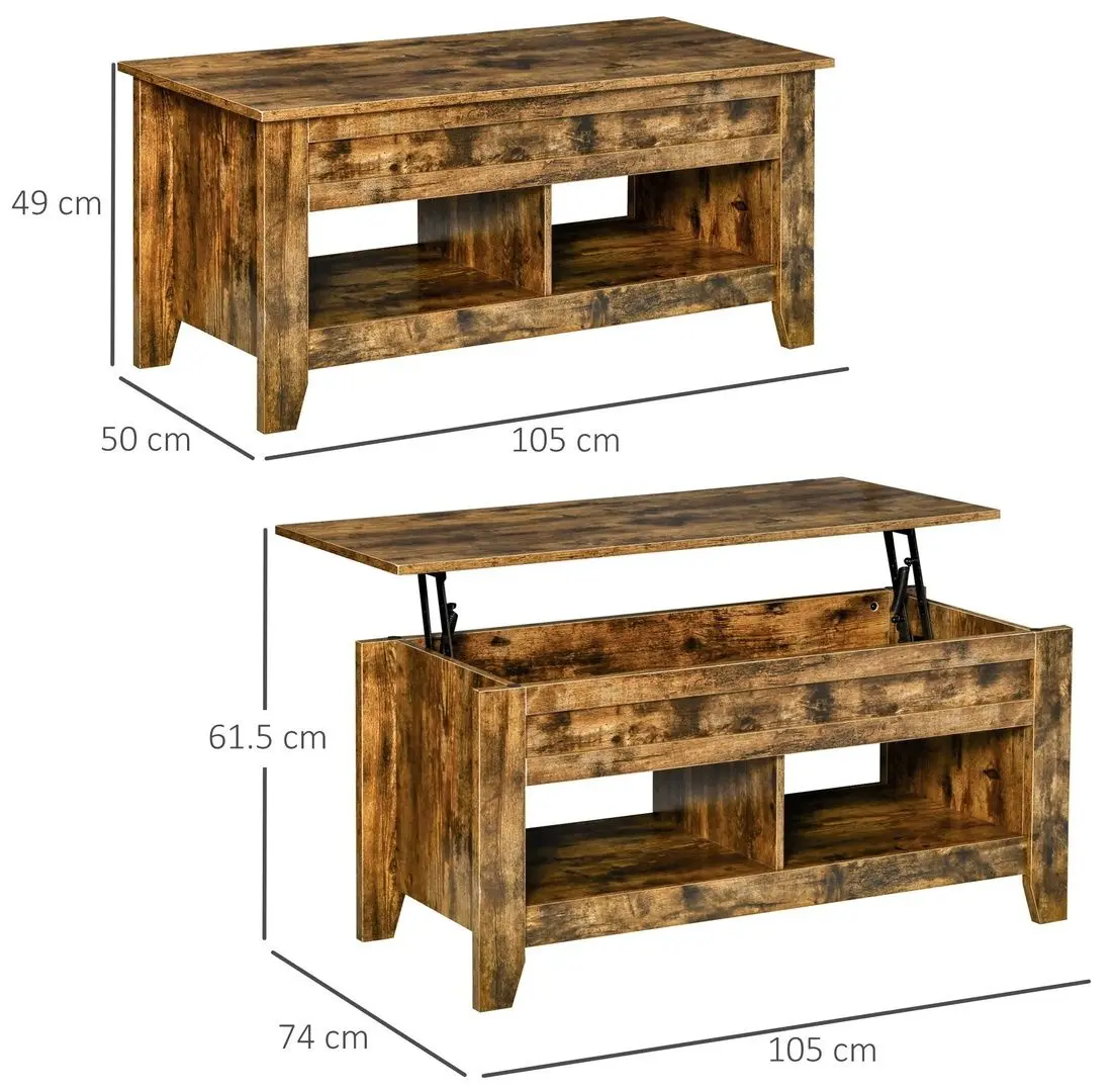 Журнальный столик Homcom 839-135CF 105x50x49 cm (Brown)