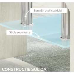 Masa pentru reviste Homcom 839-172WT (Transparent/White) Thumb