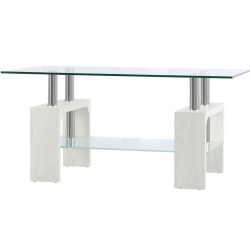 Masa pentru reviste Homcom 839-172WT (Transparent/White) Thumb
