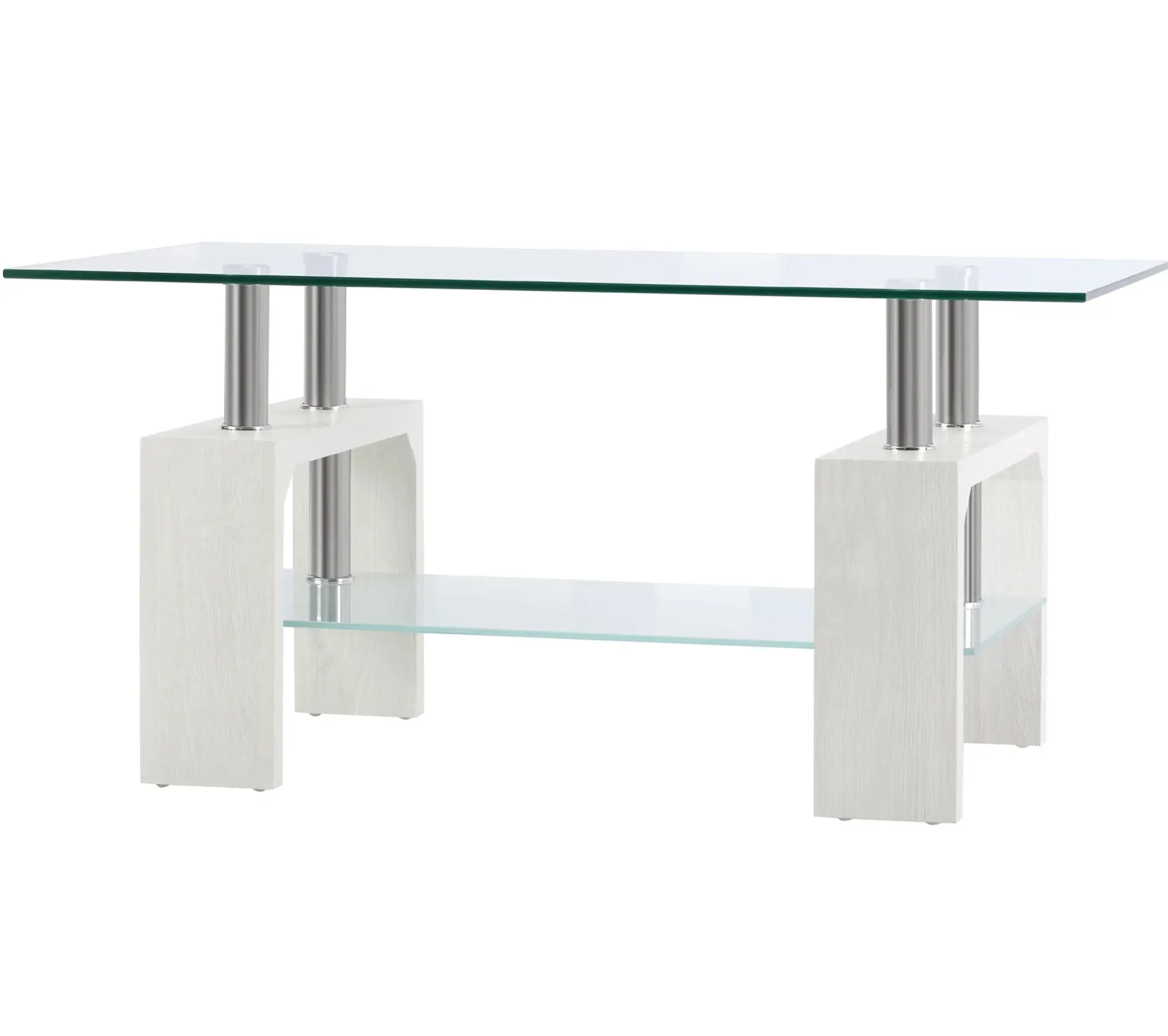 Masa pentru reviste Homcom 839-172WT (Transparent/White) - 8