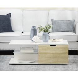 Журнальный столик Homcom 839-243ND (White/Natural) Thumb