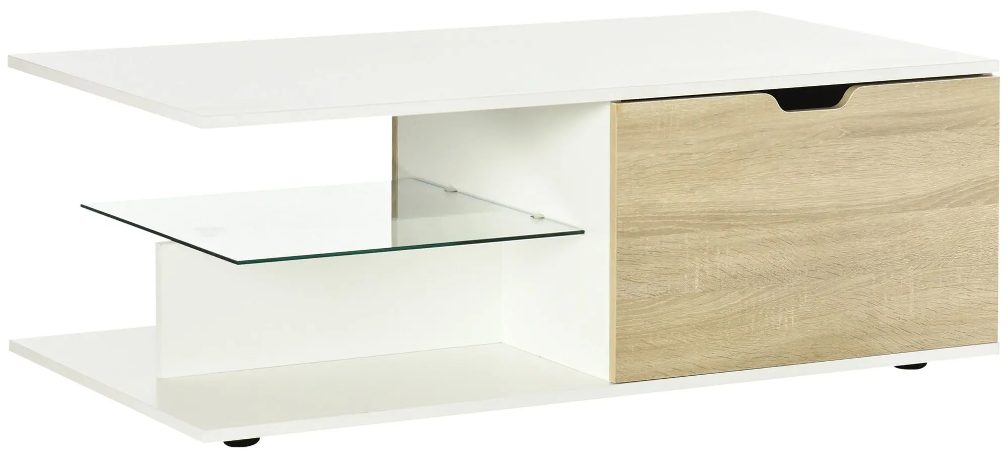 Журнальный столик Homcom 839-243ND (White/Natural) - 7