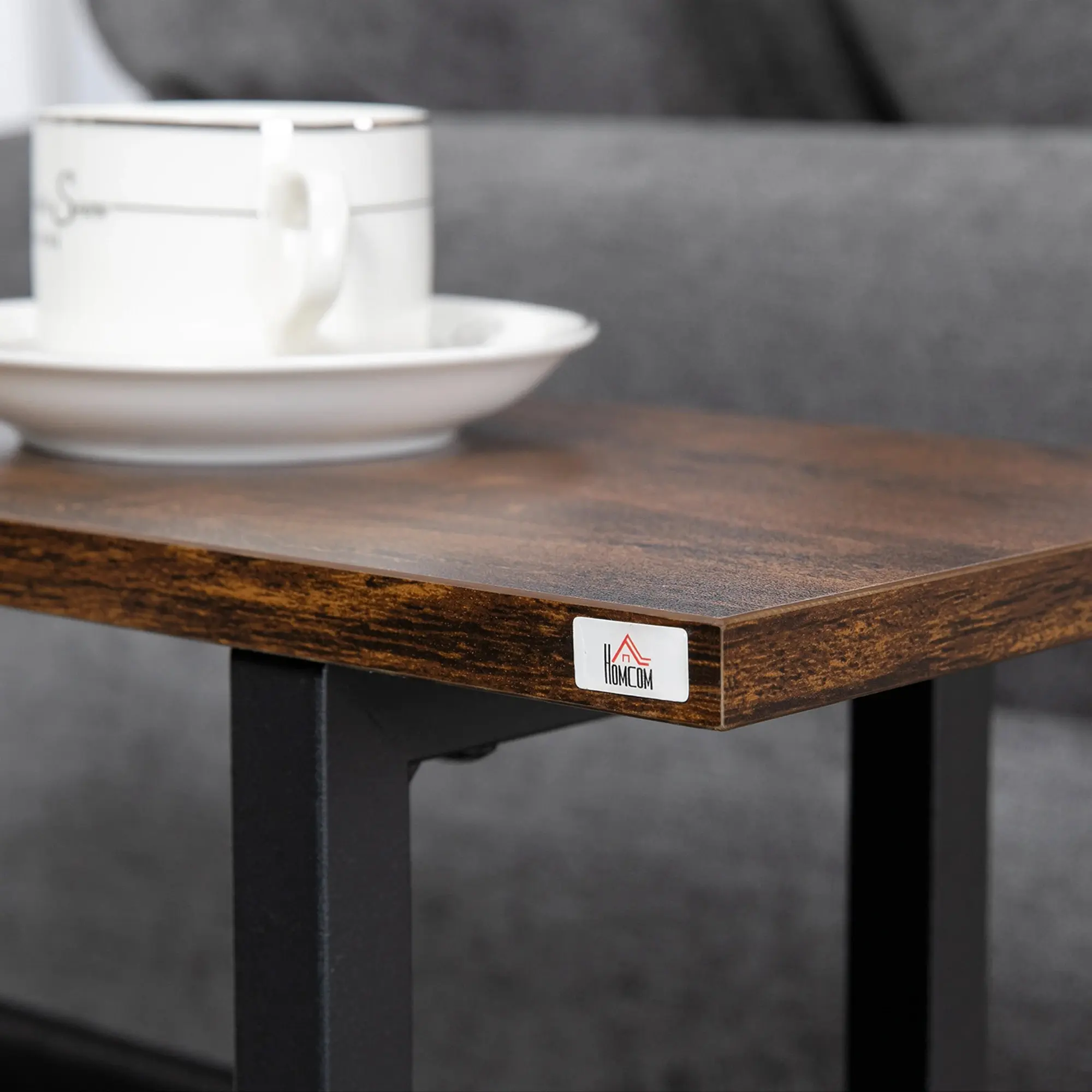 Masa pentru reviste Homcom 839-609V00DR (Dark Brown/Black) - 6