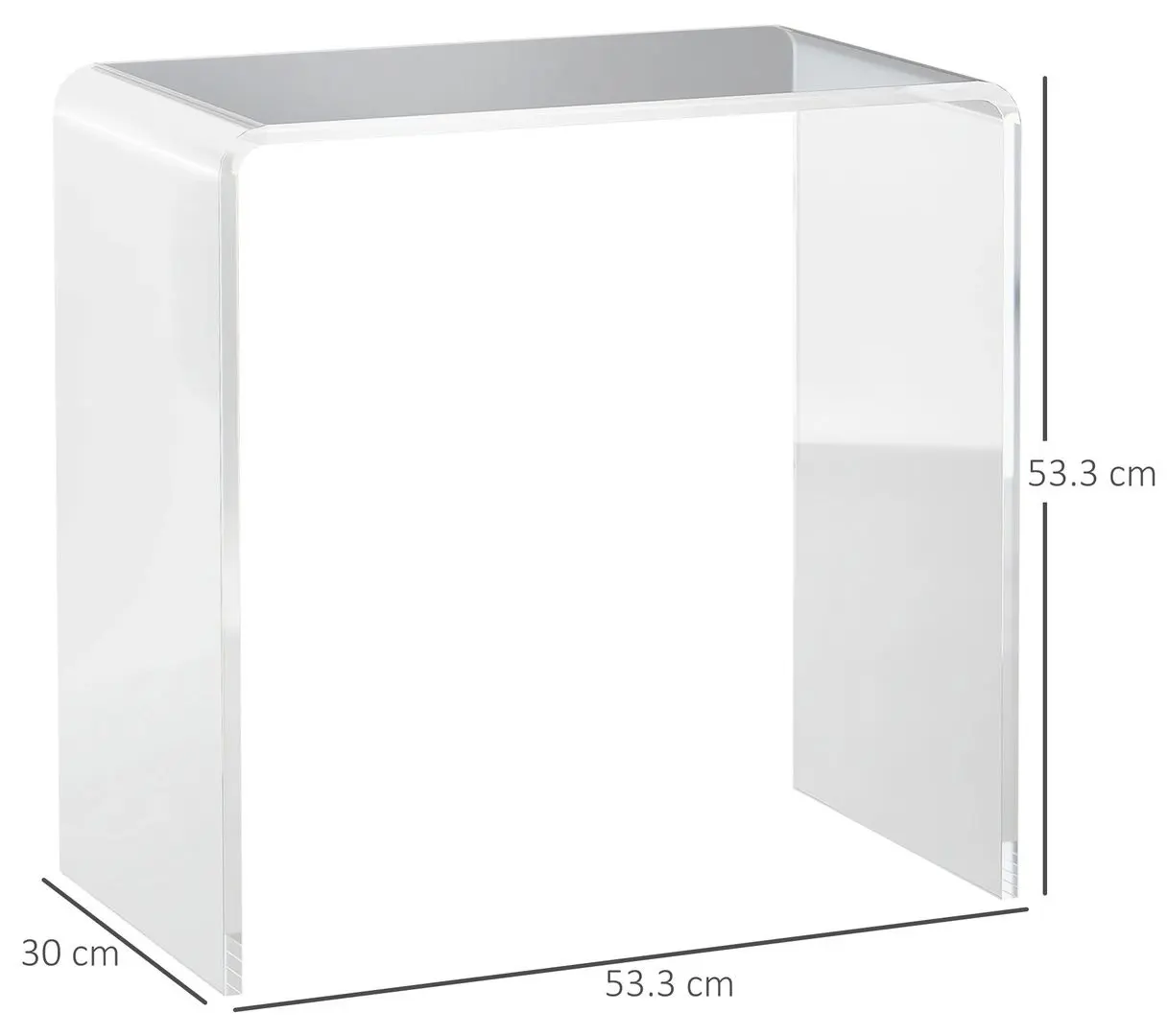 Журнальный столик Homcom 839-843V00CR 30x53 cm (Transparent)