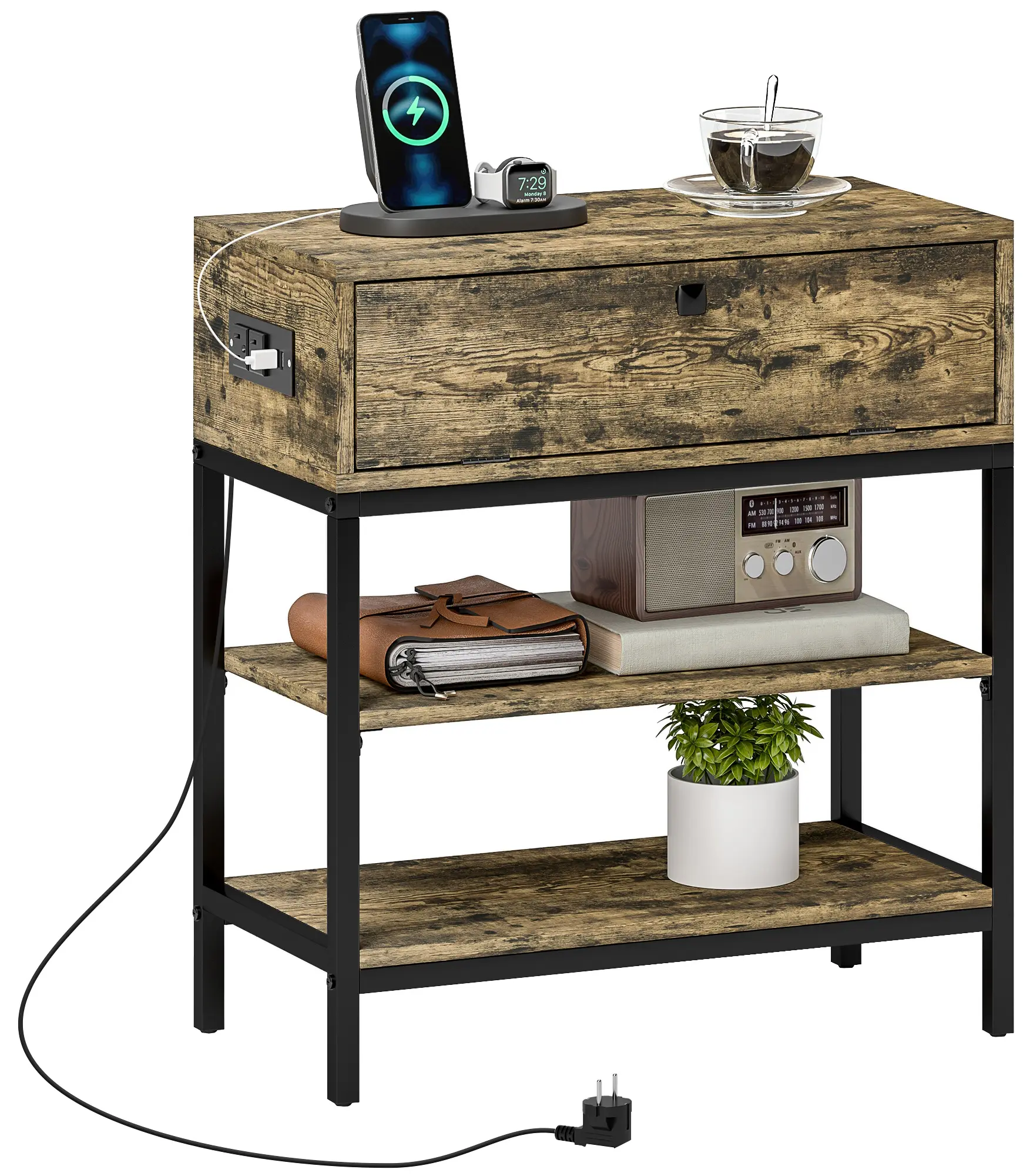 Masa pentru reviste Homcom 839-913V90RB (Rustic Brown) - 2