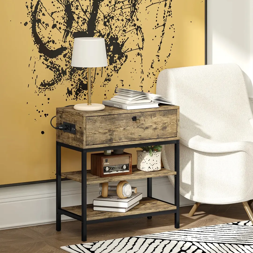 Masa pentru reviste Homcom 839-913V90RB (Rustic Brown)