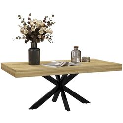 Masa pentru reviste Homcom 839-982V00ND 110x45x60 cm (Natural Oak/Black) Thumb