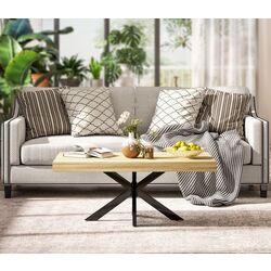 Masa pentru reviste Homcom 839-982V00ND 110x45x60 cm (Natural Oak/Black) Thumb