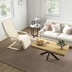 Masa pentru reviste Homcom 839-982V00ND 110x45x60 cm (Natural Oak/Black) Thumb