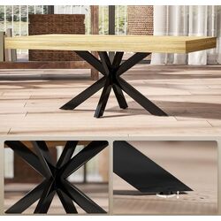 Masa pentru reviste Homcom 839-982V00ND 110x45x60 cm (Natural Oak/Black) Thumb