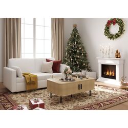 Журнальный столик Homcom 83B-040V80AK 100x55x40 cm (Oak/Black) Thumb