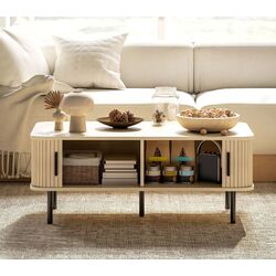 Журнальный столик Homcom 83B-040V80AK 100x55x40 cm (Oak/Black) Thumb