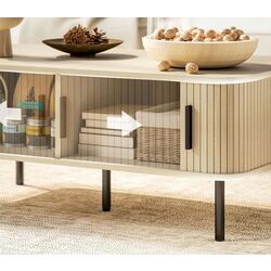 Журнальный столик Homcom 83B-040V80AK 100x55x40 cm (Oak/Black) Thumb