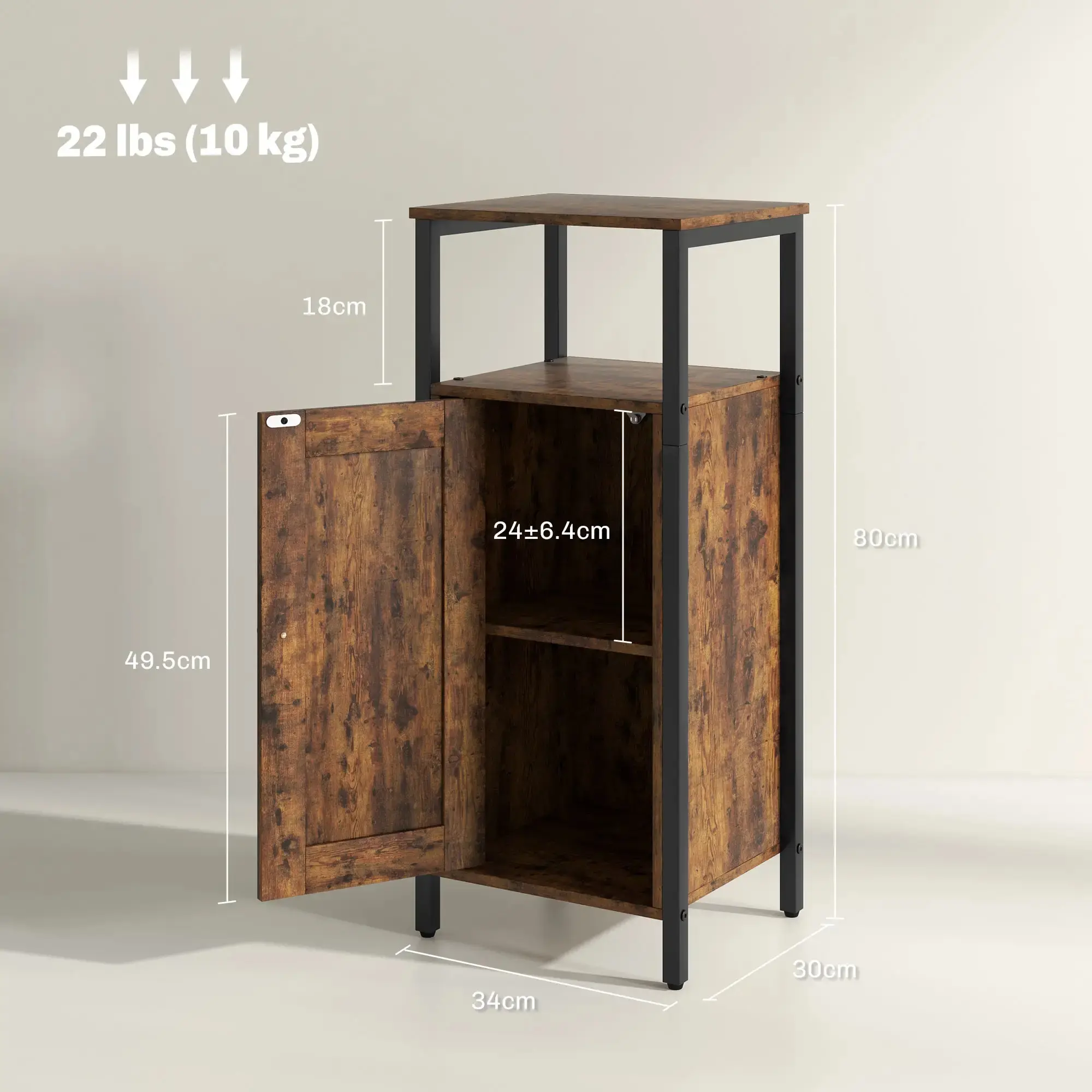 Masa pentru reviste Homcom 83B-044V00RB (Rustic Brown) - 5