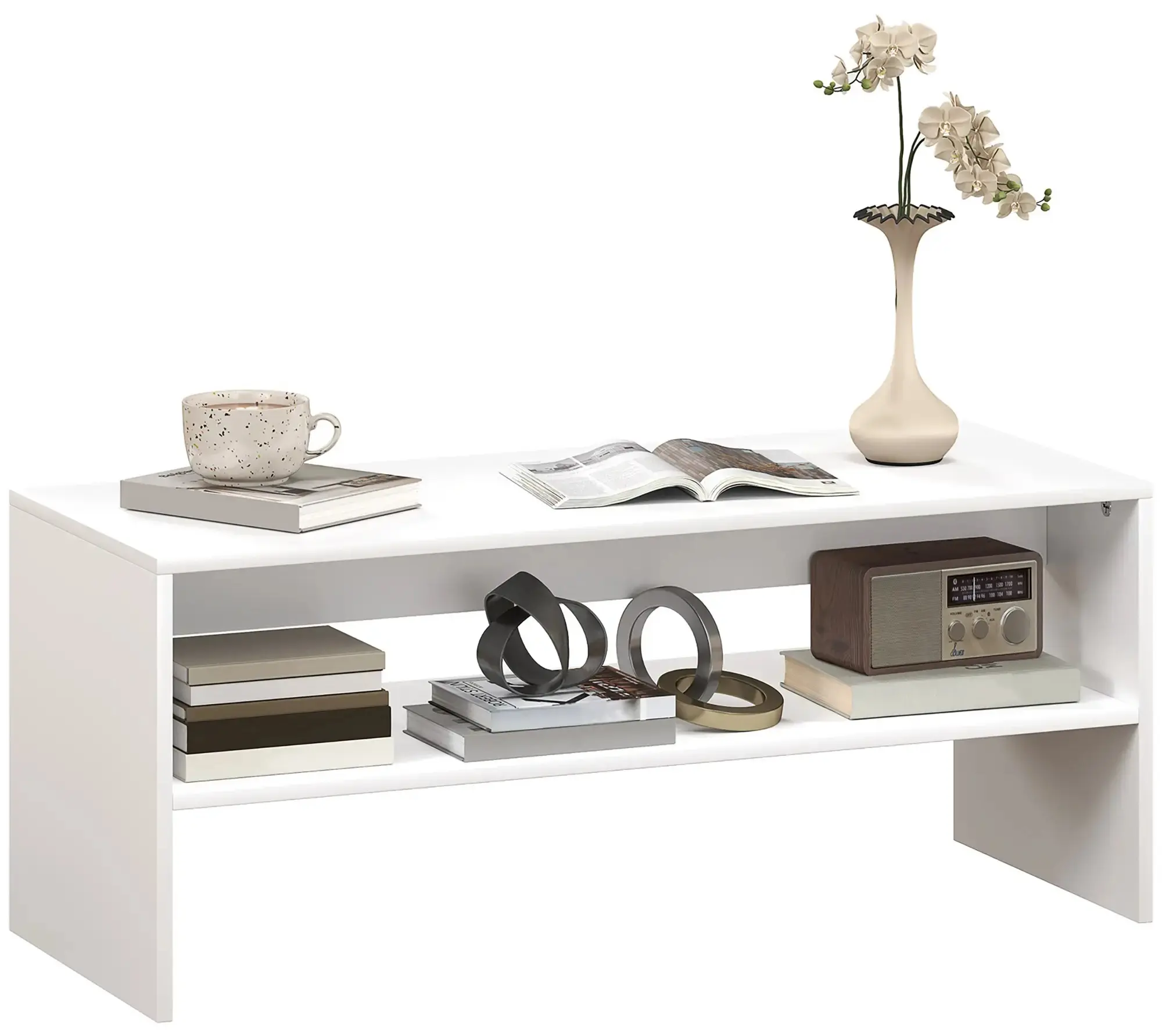 Masa pentru reviste Homcom 83B-187V00WT (White) - 2