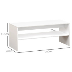 Masa pentru reviste Homcom 83B-187V00WT (White) Thumb