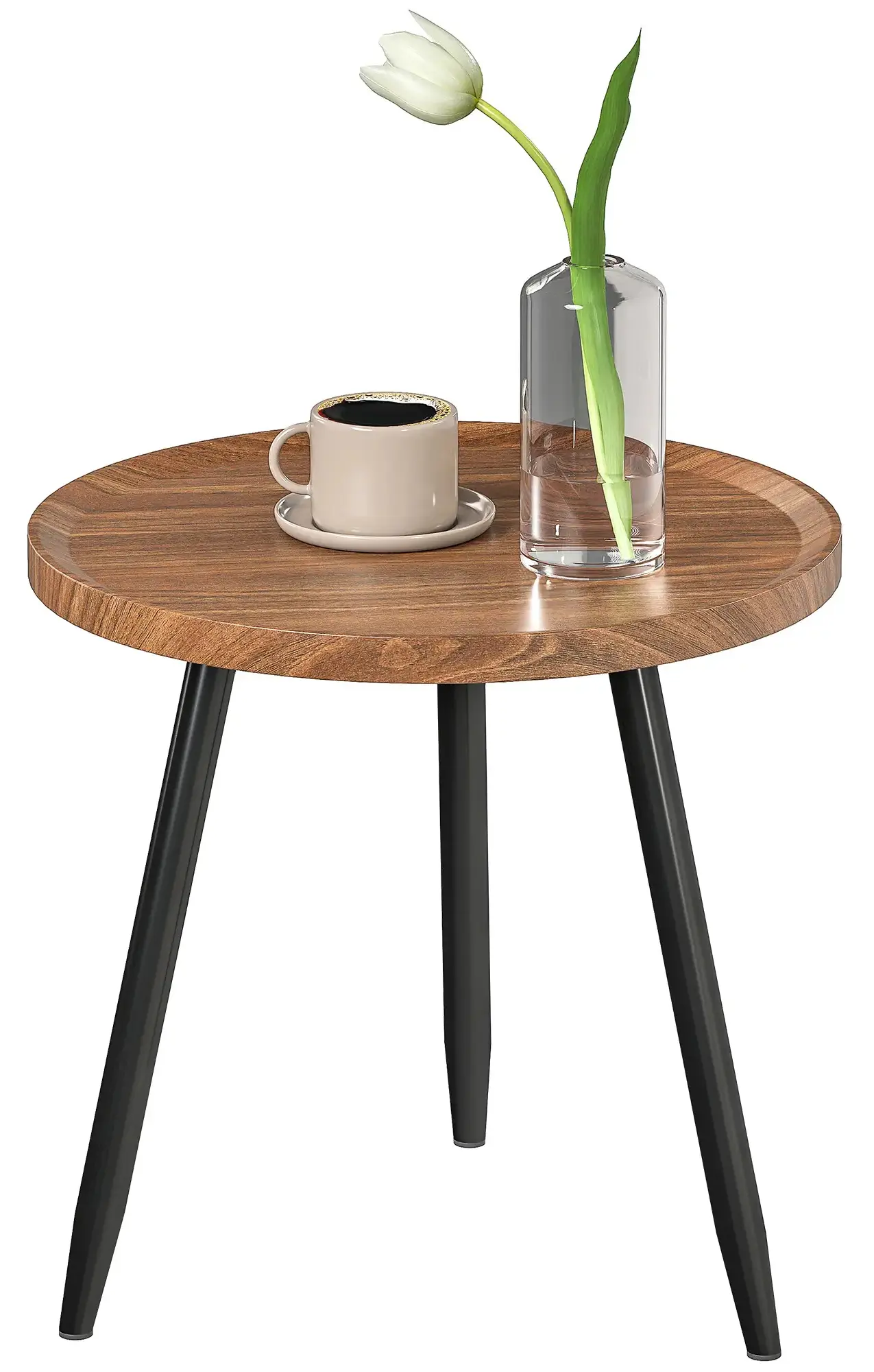 Masa pentru reviste Homcom 83B-374V00WN (Walnut/Black) - 2
