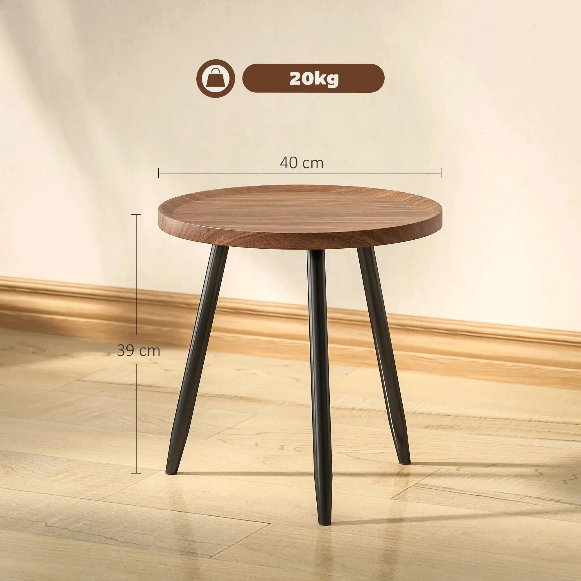 Masa pentru reviste Homcom 83B-374V00WN (Walnut/Black) - 7