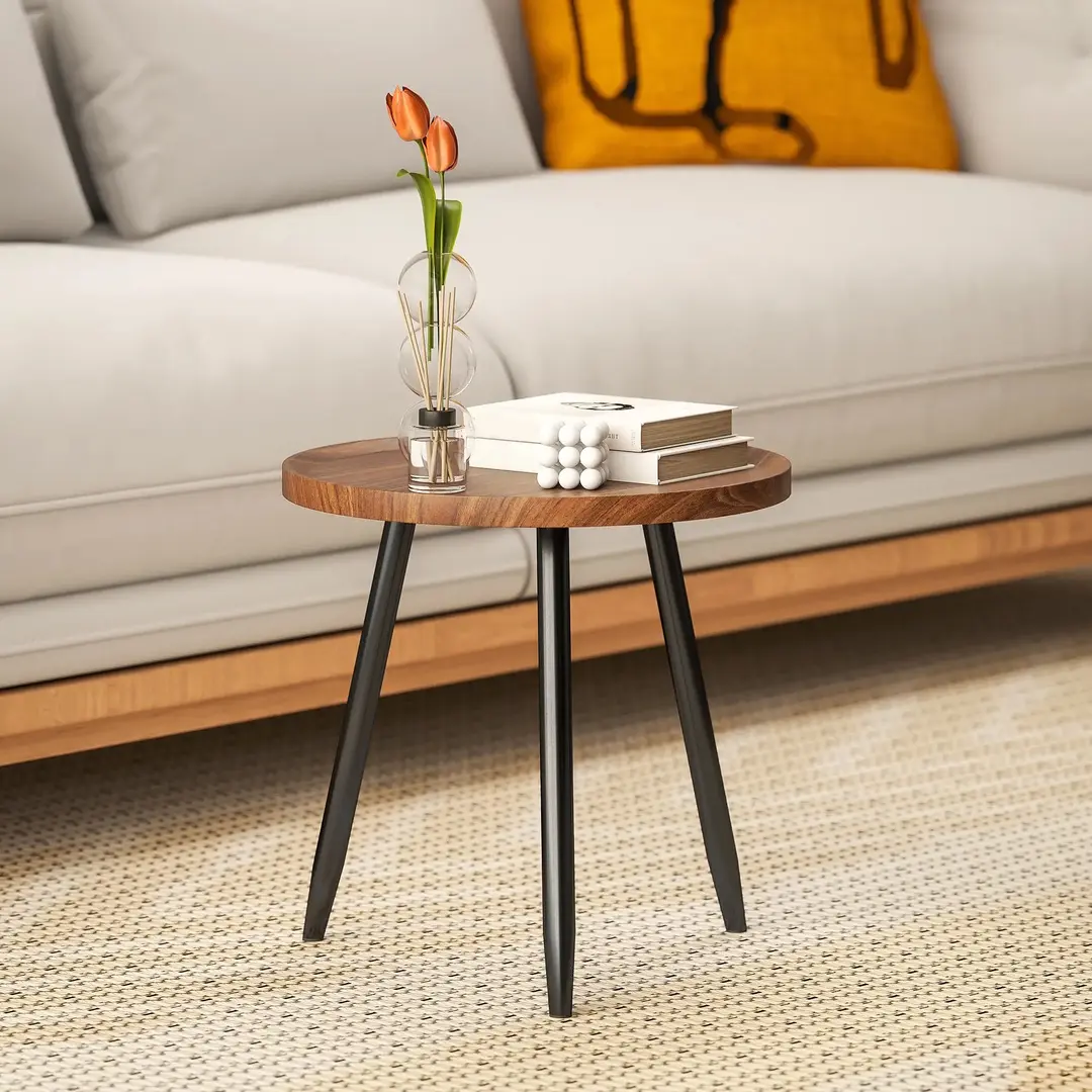 Masa pentru reviste Homcom 83B-374V00WN (Walnut/Black)