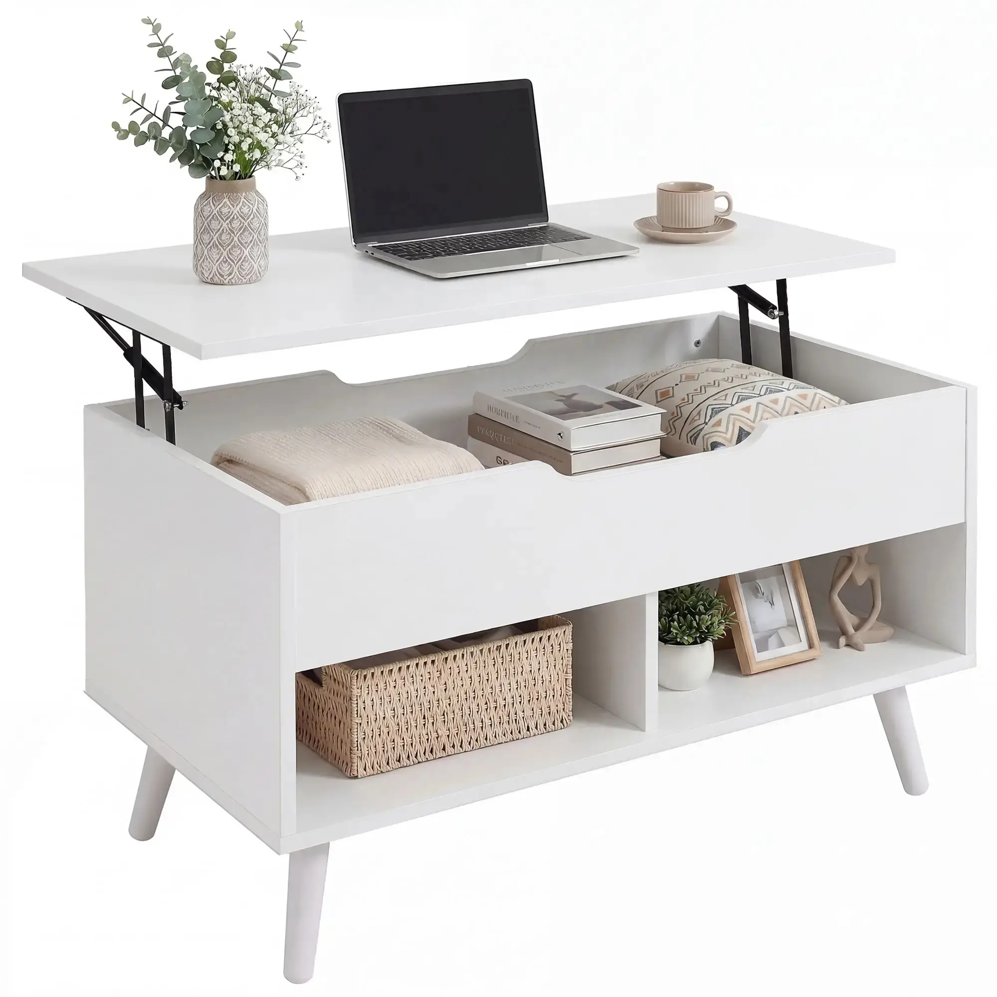 Masa pentru reviste Homcom 83B-635V00WT (White) - 3
