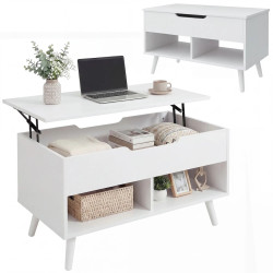 Masa pentru reviste Homcom 83B-635V00WT (White) Thumb