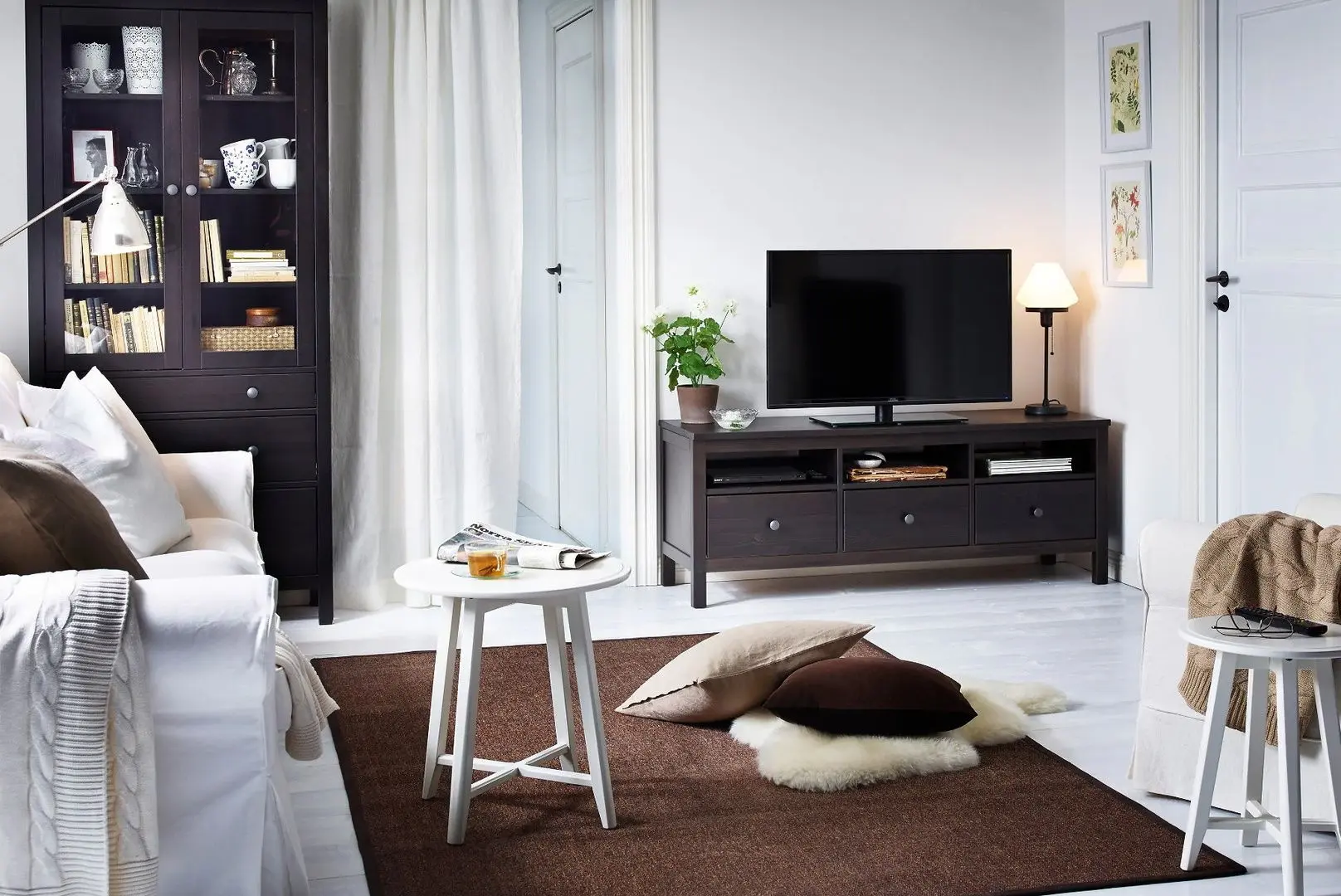 Set mese pentru reviste Ikea Kragsta (Alb)