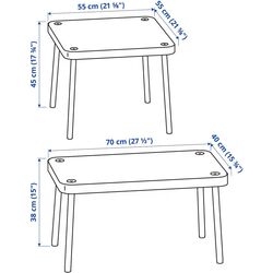 Set mese pentru reviste Ikea Sonhult (Gri/Aspect Nuc) Thumb