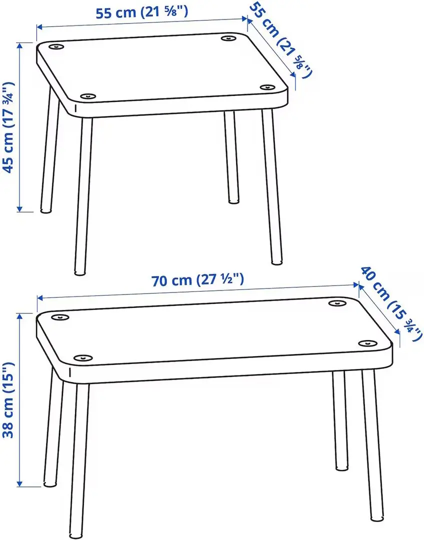 Set mese pentru reviste Ikea Sonhult (Gri/Aspect Nuc)