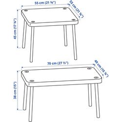 Set mese pentru reviste Ikea Sonhult (Galben/Aspect Mesteacan) Thumb