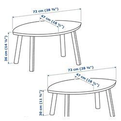 Set mese pentru reviste Ikea Stockholm (Furnir nuc) Thumb