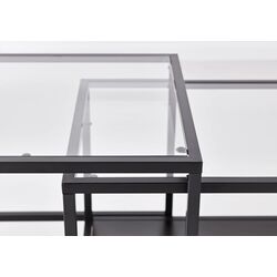 Set mese pentru reviste Ikea Vittsjo 90x50 (Negru-maro/Sticla) Thumb