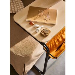 Masuta auxiliara Ikea Olserod 53x50 (Antracit/Aspect Mesteacăn/Galben Inchis) Thumb