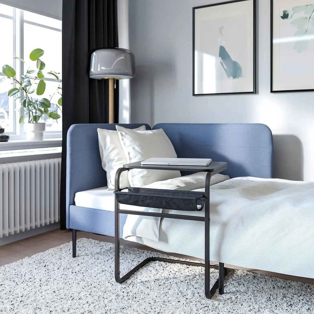 Masuta auxiliara Ikea Olserod 53x50 (Antracit/Gri Inchis)