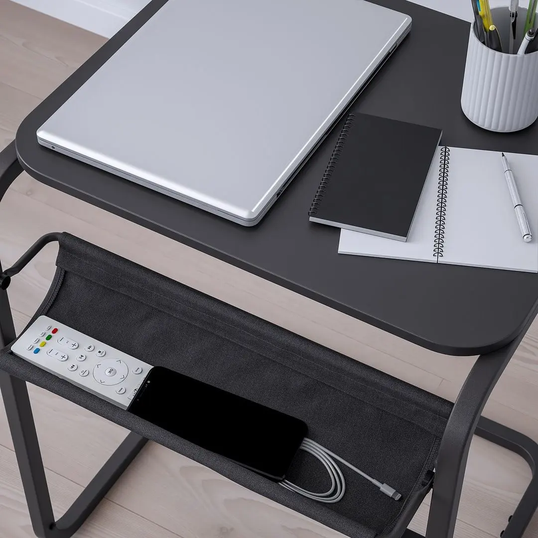 Masuta auxiliara Ikea Olserod 53x50 (Antracit/Gri Inchis)