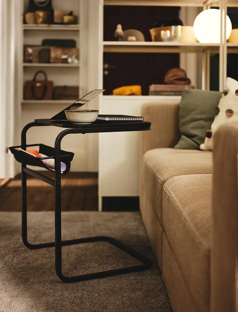 Masuta auxiliara Ikea Olserod 53x50 (Antracit/Gri Inchis)