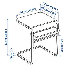 Masuta auxiliara Ikea Olserod 53x50 (Antracit/Gri Inchis) Thumb