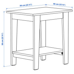 Masa pentru reviste Ikea Ammaryd 59x40 (Alb/Natural) Thumb