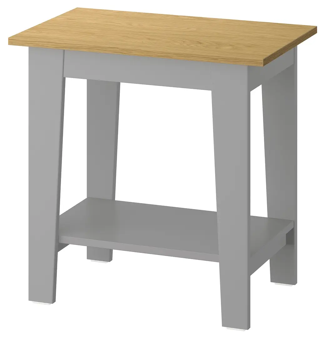 Журнальный столик Ikea Ammaryd 59x40 (Серый/Натуральный)